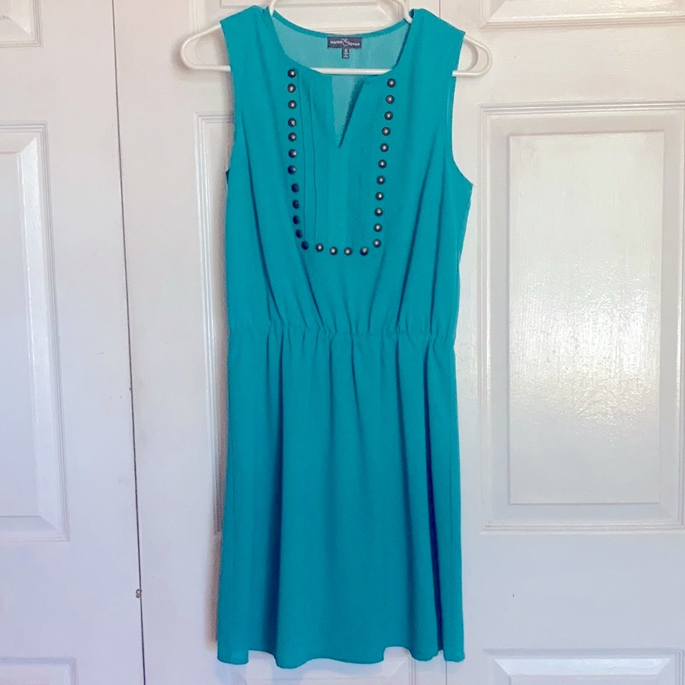 Teal Western Dress